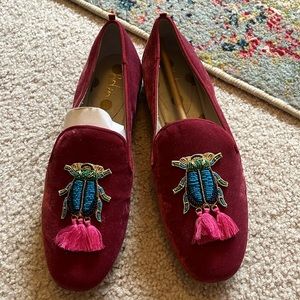 Biden beetle beaded shoes. NEVER WORN